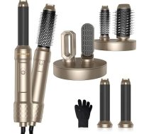 1000 W Airstyler 6-in-1 Hair Styler Warm Air Brush Set, negatīvo jonu matu stilists ar fēnu, apaļas sukas fēns, matu žāvētāja birste, matu iztaisnošanas birste, Air Styler Thermal Brush matu žāvētāja komplekts,