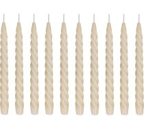Ebersbacher Kerzenfabrik GmbH Renaissance Taper Candles Twisted Champagne Iepakojumā 10 gab Izmērs Aptuveni 22 x 250 mm Atsevišķi folijā