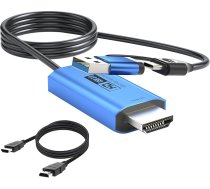 YCE Video ierakstīšanas karte 4K HDMI uz USB-C/USB 3.0 1080P ierakstīšanas karte ar 2M vadu HDMI uz USB adapteri portatīvo datoru pieslēgšanai tiešraidei, spēlēm, video konferencēm