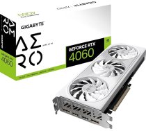 Gigabyte NVIDIA GeForce RTX 4060 Aero OC grafiskā karte - 8GB GDDR6, 128 bitu, PCI-E 4.0, 2550 MHz Core Clock, 2x DP 1.4, 2x HDMI 2.1a, NVIDIA DLSS 3 - GV-N4060AERO OC-8GD