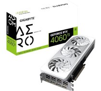 Gigabyte NVIDIA GeForce RTX 4060 Ti Aero OC Grafiskā karte - 16GB GDDR6, 128 bitu, PCI-E 4.0, 2595MHz Core Clock, 2x DP 1.4, 2x HDMI 2.1a, NVIDIA DLSS 3 - GV-N406TAERO OC-16GD