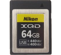 Nikon XQD Professional atmiņas karte 64 GB (līdz 440 MB/s lasīšanai un līdz 400 MB/s rakstīšanai) Hybrid Z 6II, Z 6, Z 7II, Z7, Reflex D6, D5, D850, D500