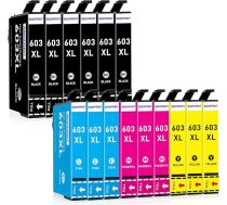 SINOPRINT 603XL kasetnes saderīgas ar Epson 603 XL Expression Home XP-2100 XP-2150 XP-3100 XP-3105 XP-3150 XP-4100 XP-4155 Workforce WF-2810 WF-2830 WF-2835 WF-2840 WF-2850, 15