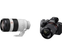 Sony FE 100-400 mm f/4,5-5,6 GM OSS | Pilna formāta, superteleobjektīvs, tālummaiņas objektīvs (SEL100400GM) un Alpha 7 III | Bezspoguļa pilna kadra kamera ar 28-70 mm f/3,5-5,6 tālummaiņas objektīvu