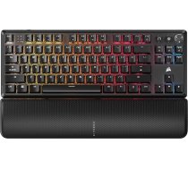 Corsair K70 CORE TKL bezvadu RGB mehāniskā spēļu tastatūra bez taustiņiem - iepriekš eļļoti MLX Red v2 lineārie slēdži - skaņas slāpēšana - ABS Double Shot taustiņi - QWERTY NA - melna