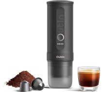 Outin Nano portatīvais elektriskais espresso aparāts, kempinga kafijas automāts, pašsildāms ar USB-C, saderīgs ar maltu kafiju un NS kapsulu