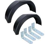 13" plastmasas dubļusargi spārnam (pāri) Flush Fit & dubļusargu leņķa (SMALL) kronšteini (4 gab.)