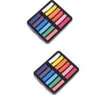 DOITOOL Pack of 24 matu krāsu pagaidu matu krīts cepamā soda mazgājams matu krīts matu krīts matu krāsošanas pildspalva dzērienu turētājs rīks vienreizlietojamie pludmales kausi plastmasas kausi