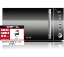 Caso MG20 ēdienkarte 2-in-1 mikroviļņu krāsns ar grilu 800 W, grils 1000 W, 2 kombinētās programmas + 14 gatavošanas programmas, nerūsējošā tērauda un spoguļstikla dizains, 20 L, nerūsējošais tērauds