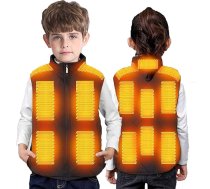 Siltā veste bērniem Siltā veste bērniem ar USB sildīšanas vesti Elektriskā veste ar 13 sildīšanas zonām Siltā jaka Heart Print Ziemas jaka Stepēta veste Ūdensizturīga vējdroša siltuma veste Āra jaka bērniem