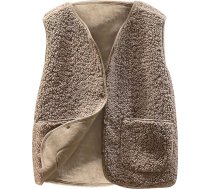 NZYIHAO Teddy Fleece Vest Sieviešu bez piedurknēm Ziemas jaka Casual Fleece Vest Ziemas Teddy jaka Plain plīša veste Pogas Fleece jaka Īsa/garša ziemas jaka Silta jaka Ērta veste kabatām