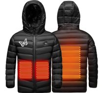 Battnot Apkures jaka bērniem, Apkures veste Bērnu veste mētelis USB elektriskā elektriskā sildīšanas jaka ar kapuci siltā ziemas siltā apģērba āra kempinga pārgājieniem siltā jaka