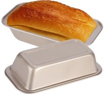Tissting 2 plātsmaizes veidņu komplekts 25 x 13 x 6 cm Taisnstūra maizes cepšanas veidne Zelta oglekļa tērauda nesadalāms pārklājums Kaiser kūku veidne cepšanas piederumiem, kastroļa trauks
