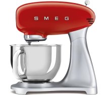 Smeg, SMF02RDEU, virtuves kombains, 10 ātruma līmeņi, planetārais mikseris, droša izslēgšanās, 2 putukrāsas, nerūsējošā tērauda lodveida rokturis, 800 W, sarkans