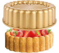 LOPYXBR Charlotte Cake Tin, 23,7 x 7 cm, Charlotte cepšanas veidnes no alumīnija, kūku veidnes, apaļas formas, virtuves piederumi, dekorēšana Ziemassvētkiem, kāzām, Valentīna dienai