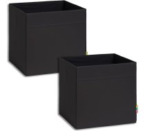 2 uzglabāšanas kastu plauktu komplekts, salokāms un īpaši izturīgs Kallax kastu uzglabāšanas komplekts, uzglabāšanas grozs, plauktu kuba plaukts, ideāli piemērots mājām un bērnu istabām, 33 x 33 x 33 cm, melns