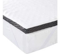 Amazon Basics Atmiņas putu matrača pārvalks ar saitēm, 120 x 200 cm, 4 cm augstums, balts