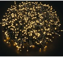Emos LED spuldzes, siltā baltā krāsā, garums 20 m, 1000 LED, 230 V, ar kontaktdakšu, daudzfunkcionālas, 8 režīmi, ar taimeri, pasaku gaismas, piemērotas lietošanai iekštelpās un ārpus telpām, ūdensizturīgas, IP44