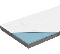 Genius Eazzzy Topper Deluxe 90 x 200 x 9 cm H2 H3 - Ortopēdiskais matrača pārvalks matracim un gulta ar atsperu kastēm, izgatavots no želejveida putu matrača pārvalka 90 x 200 cm, alerģijas slimniekiem, iekļauts pārvalks, balts