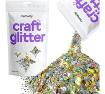 Glitter Craft Dažādu izmēru zelta/sudraba hologrāfiskā sveķu dzeramā stikla glāzes Kartiņas Ziemassvētku rotājumi Sveces Rupja, smalka 100g