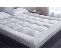 Premium matrača pārvalks 4 collas īpaši biezs, 140 x 200 ± 10 cm īpaši dziļš matrača pārvalks ar reljefu un īpaši mīkstu pildījumu, 4 elastīgās lentes drošai pieguļšanai