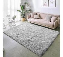 BSGIFT Augsta pūra paklājs 200 x 300 cm Šagatains dzīvojamās istabas paklājs Pūkains pelēks garš pūra paklājs Mīļš dzīvojamās istabas paklājs Augsta pūra paklājs Neslīdošs moderns īpaši liels paklājs guļamistabai