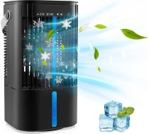 aneeway Mobilais gaisa kondicionieris, Mini gaisa kondicionieris, 1000 ml, 4-in-1 mobilais gaisa kondicionieris, gaisa dzesētājs, personīgais gaisa dzesētājs, USB iztvaikošanas dzesētājs, ventilators ar ūdens dzesēšanu, 90° oscilācija/taimeri