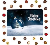 Hallingers Christmas Baubles - Vegānu Adventes kalendārs Šokolādes dāvanas Rokām darināta daļa ar spirtu no šokolādes Vegāns (kaste) - Lieldienu dāvanas Lieldienu grozā Lieldienu olas un kā Lieldienu dekorēšana |