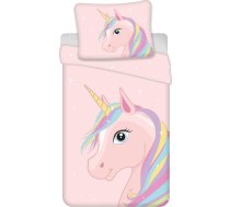 Brandmac Unicorn Reversible 100% kokvilnas sega 135 x 200 cm + spilvendrāna 80 x 80 cm Rozā krāsā