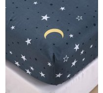 Chickw1 Galaxy Fitted Sheet 90 x 200 cm Bērnu matrača aizsarglīdzeklis Star Moon Printed Bed Sheet for Box Spring Bed Mikrošķiedras pārklājs līdz 25-30 cm augstumam