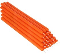 NKlaus 25 x Oranža bišu vaska 21 cm galda sveces bez sodrējiem Krāsainas Lieldienu sveces Rituāla sveces Kāzu sveces Kāzu sveces Pilienu sveces 36345