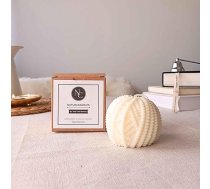 NaturaCandles Ziemassvētku sveces, vilnas bumbiņas forma, lieliski piemērotas maģiskiem un īpašiem mirkļiem, 100% roku darbs, neatvairāms aromāts, bet ne pārāk spēcīgs. (FRESH WHITE)