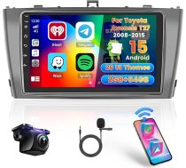 Hikity 2+64G auto radio navigācijas sistēma Toyota Avensis T27 2008-2015 ar Wireless Carplay Android Car Mirror Link, 9 collu skārienjūtīgais ekrāns Radio Android 13 ar WiFi GPS Bluetooth FM RDS EQ SWC