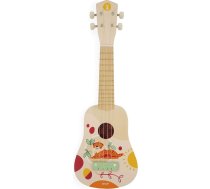 Janod - Sunshine Koka ukulele - Mūzikas instruments bērniem - Youkulele - Lomu spēles un muzikālā agrīnā apmācība - akvareļu krāsā - no 3 gadiem - J07652