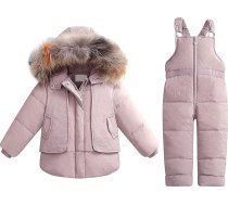 Ar kažokādas kapuci Vīrieši toddler bērnu bērnu Snowsuit zīdaiņu ziemas apģērbu Jumpsuit mākslīgās kažokādas Hooded jaka ar kapuci apģērbs apģērbs sviedru jaka sievietēm bez
