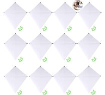 12 komplekti balts pūķis bērniem Blank āra spēļu rotaļlieta Creative Craft Painting Flying Kite ar virpuli un auklu
