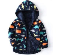 Mazulis Polar Fleece jaka ar kapuci Bērnu zēni zēni meitenes rudens ziemas garām piedurknēm biezu siltu siltu virsdrēbes