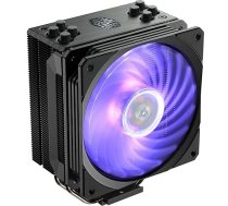 Cooler Master Hyper 212 Black Edition RGB CPU gaisa dzesētājs, SF120R RGB ventilators, anodēts Gun-Metal Black, matēta niķeļa spuras, 4 vara tiešā kontakta siltumcaurules AMD Ryzen/Intel LGA1700/1200/1151 modeļiem