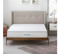 Linenspa 5 cm matrača pārvalks ar atvēsinošu gēlu, atmiņas putām un mazgājamu ZIP pārvalku, 150 x 190 cm