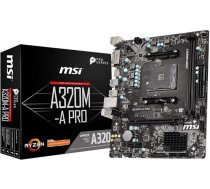 AM4 Micro ATX AMD A320 A320M-A PRO AMD Athlon AMD Ryzen DDR4-SDRAM DIMM 1866 2133 2400 2667 2933 3200MHz pamatplate