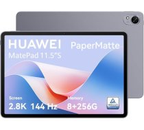 HUAWEI MatePad 11,5 collu PaperMatte Edition planšetdators, 8GB + 256GB, 2,8K FullView displejs, 144 Hz augsts atsvaidzināšanas ātrums, 8800 mAh akumulators, Wi-Fi, Bluetooth, Space Grey