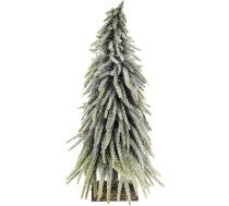 Mākslīgā mini Ziemassvētku eglīte uz koka pamatnes Iced Snow Snowy Mākslīgā sniega mākslīgā sniega Ziemassvētku eglīte Mākslīgā egle Mazā Ziemassvētku eglīte Ziemassvētku rotājums