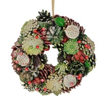 Dabisks vainags ar īstiem čiekuriem, lotosa pērlītēm, ogām, sienas dekori, durvju dekori, durvju vainags, galda vainags, adventes dekori, adventes vainags, Ziemassvētku dekori, vainagi, dabiski materiāli,