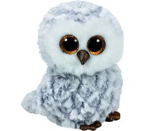 Ty beanie boos pūču talismans - balta pūce, 15 cm