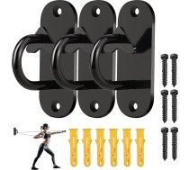 3 Pack Resistance Band Wall Anchor Wall Mount Workout Anchor Wall Mount Anchor Heavy Duty Battle Rope Anchor siksna pretestības trenerim Spēka apmācības sistēmām Joga Swing Hammocks