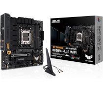 ASUS TUF TUF Gaming B650M-Plus WiFi pamatplate, AMD AM5 ligzda, Ryzen 7000, microATX, PCIe 5.0, DDR5 atmiņa, 14 barošanas posmi, USB 3.2 Gen 2x2 Type-C, WiFi6, Aura Sync