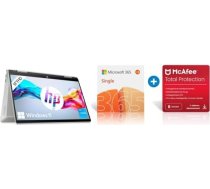 HP Pavilion x360 klēpjdators | 14 collu FHD skārienjūtīgais displejs | Intel Core i3-1315U + Microsoft 365 vienreizējais 12+3 mēnešu abonements | 1 lietotājs + McAfee Total Protection | 6 ierīces | 12 mēnešu abonements