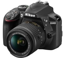 Nikon D3400 korpuss, ieskaitot AF-P DX NIKKOR 18-55 mm un Nikkor AF-P DX 70-300 mm VR melns