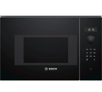 Bosch BFL524MB0 6. sērijas iebūvējamā mikroviļņu krāsns / 900 W / 20 L / Pagrieziena galds 25,5 cm / Kreisā durvju eņģe / Melna / AutoPilot 7 / Elektroniska durvju atvēršana