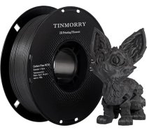 TINMORRY PETG-CF 3D drukāšanas materiāls, saderīgs ar Creality K1C, QIDI MAX3, FLASHFORGE Adventurer 5M, Prusa MK4, Bambu LAB FDM 3D printeri, 1 kg, 1 spole, tumšs, oglekļa šķiedras PETG pavediens, 1,75 mm, 1 kg, 1 spole, tumšs
